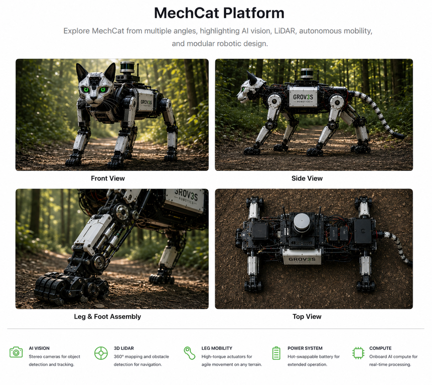 Autonomous AI robotics for vision, navigation, inspection, agriculture, and research.